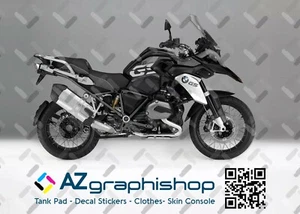 Kit adesivi laterali BMW R 1200 GS 2013-2016 AD-R1200GS-STD-001 BLACK - Foto 1 di 1