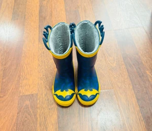 Western Chief Forrado de Goma Halloween Disfraz Niños Batman Botas de Lluvia Talla 7/8 - Imagen 1 de 7