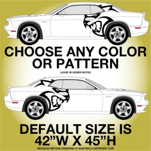 Dodge Challenger Hellcat Logo Vinyl Decal Custom Color and Size upon request - Picture 1 of 1