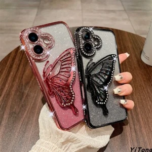 For Samsung Galaxy S25 Ultra S23 S24 Plus Glitter Diamond Rhinestone Stand Case - Picture 1 of 20
