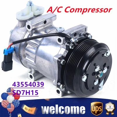 Fit Peterbilt & Kenworth T660 T800 4039 4424 4731 A/C AC Compressor with Clutch Foto 1 de 4