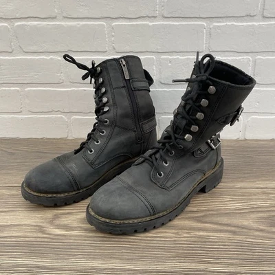 Botas de motocicleta Harley Davidson para mujer Balsa 7” negras D83853 talla 7,5 M Foto 1 de 4