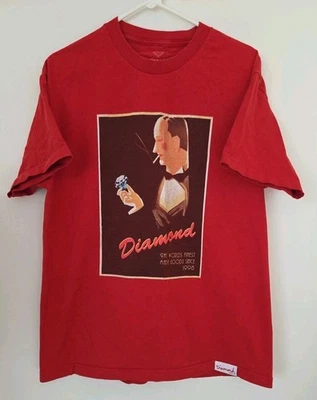 Camiseta Diamond Supply Co. Masculina Gráfica Diamante Fumar Vermelha Grande Antiga? - Imagem 1 de 4