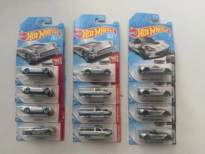 Hot Wheels Zamac Lote de 12 - Corvette '55, Chevy LUV personalizado '72, Corvette C7 Z06 Foto 1 de 4