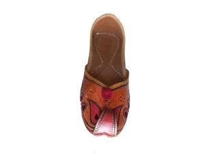 Women Shoes Handmade Leather Jutties Indian Slip-On Mojaries Flat US 6.5 - Picture 1 of 6