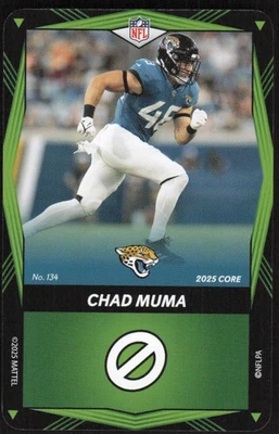 2025 UNO Elite Core Edition - Green Chad Muma Card #134 - Jacksonville Jaguars - Image 1 of 2
