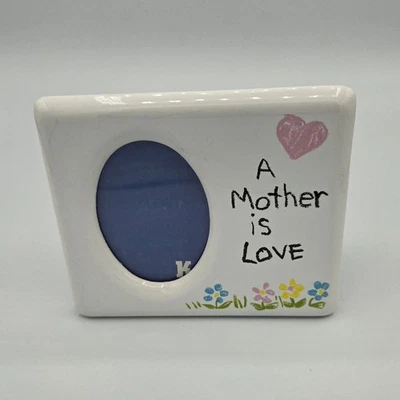 Moldura de cerâmica vintage coração de mãe é amor mesa floral display - Imagem 1 de 4