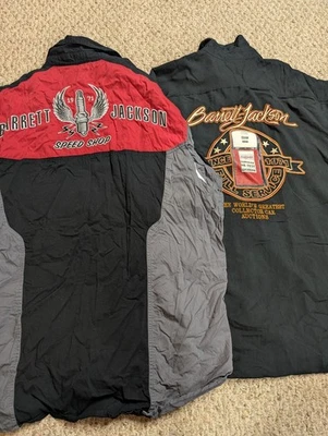 2 Lot Barrett Jackson SINCE 1971 Men Shirts Black Embroidered Gas Pump  XXL 2XL - Image 1 of 4