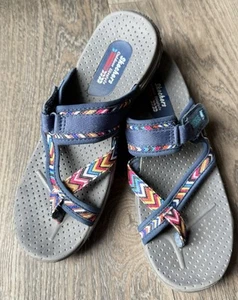 Skechers Reggae Zig Sway Sandals Navy 11 M Outdoor Lifestyle - Picture 1 of 8
