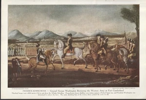General George Washington rezensiert MD Troops Whisky Rebellion 1794 FOTO VON MAGAZI - Bild 1 von 2