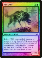 Rot Wolf FOIL Mirrodin Besieged NM Green Common MAGIC GATHERING CARD ABUGames