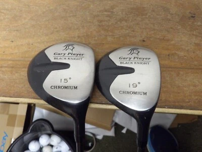 Juego de maderas Gary Player Black Knight: 3 y 5 maderas regular Grafalloy ¡Muy bonito!! Foto 1 de 4