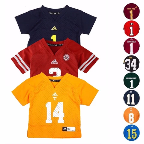 NCAA Official Replica Football Jersey Collection By Adidas New Born Size (3M-9M) Cover