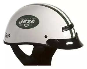 New York JETS Shorty Half Motorcycle Helmet DOT Approved NY Licensed NFL - Bild 1 von 3