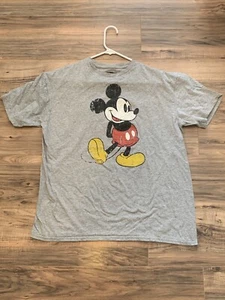 DISNEY STEAMBOAT MICKEY MOUSE T-SHIRT XL DISTRESSED GRAY - Bild 1 von 5