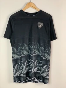 MARCELO BURLON x LAMBORGHINI Men's T-Shirt Size M Black Snake Print Logo Accent - Picture 1 of 13