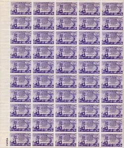 US BRIEFMARKE #1015 GANZER BLATT POSTFRISCH, 1952 NEWS PAPER BOYS, AMERICA - Bild 1 von 1