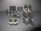 Monster High Doll Shoes - Lot of 8 Pairs - Black, White & Gold - 1 Manster Pair