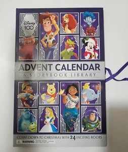 Disney 100 Advent Calendar a Storybook Library: Countdown to Christmas 2023 NEW - Picture 1 of 6