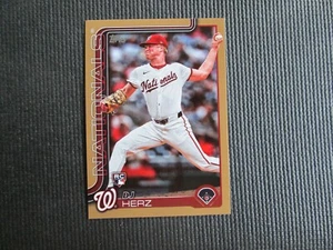 2025 Topps DJ Herz #287 Washington Nationals RC BORDO MARRONE - Foto 1 di 2