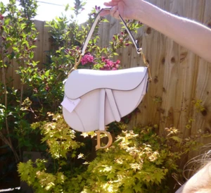 Christian Dior Saddle Bag White Leather BNWT & Receipt - Picture 1 of 10