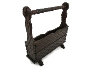 Porta riviste in legno spagnolo vintage porta giornali - Foto 1 di 7
