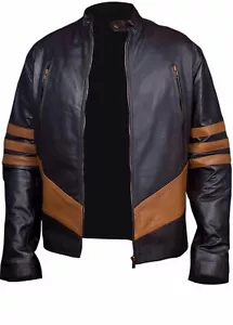 Chaqueta de Cuero X-Men Wolverine Logans XO Estilo Motociclista Nueva con Etiquetas - Imagen 1 de 6