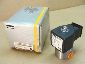 NEW Parker safety shutoff solenoid valve 24V 1/4" 40 psi 71215SN2VN 00N0D100B2 - Picture 1 of 9