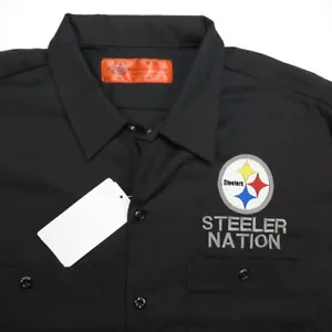 CAMICIA DA LAVORO NUOVA CON ETICHETTE DICKIES PITTSBURGH STEELERS NATION FOOTBALL FOOTBALL tutte le taglie - Foto 1 di 2