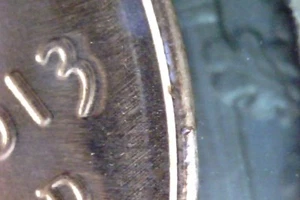 2013-D Heavy Double 3  Shield Cent Error BU Lincoln Cent  - Picture 1 of 3