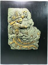 Vintage Arte-Mex Aztec Style Mexico Stone Wood Plaque Decor