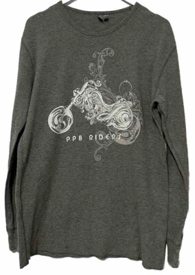 Camiseta PPB Riders Tejida Waffle Gris Manga Larga Cuello Redondo Hombres Talla M De Colección Foto 1 de 4