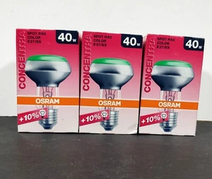 3 x 40W GREEN Coloured R63 Reflector Light Globes Bulbs E27 Screw Dimmable ES - Picture 1 of 1