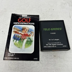 Golf Atari 2600 Cartridge And Manual Telegrams Authentic Sears - Picture 1 of 5