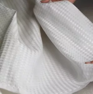 Waffelstoff Leinen/Baumwolle naturweiß 215g/m² 300cm Ungewaschen. Meterware - Bild 1 von 3