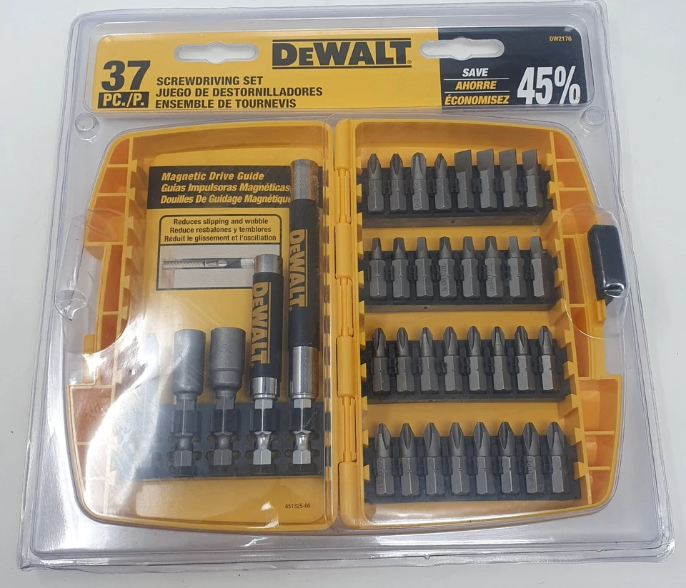 DeWalt DW2176 Screwdriver Set 37 pc w/ ToughCase - Image 1 of 2