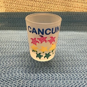 Vintage Turtles Frosted Shot Glass Mid Century Cup Retro 1970’s - Picture 1 of 5