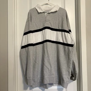 Graues Arizona Jean Co Langarm 100 % Baumwolle Polo - Größe 3XLT - Bild 1 von 4