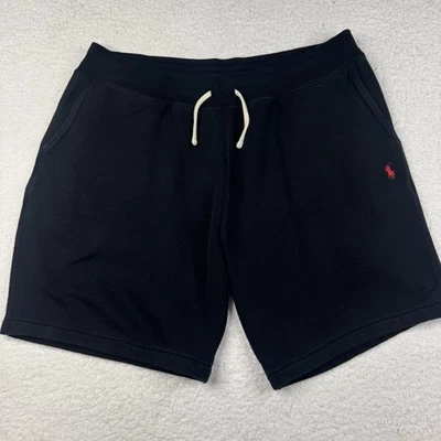 Pantalones Cortos Polo Ralph Lauren Negro Polar Sudadera Cordón Poni XL Foto 1 de 4
