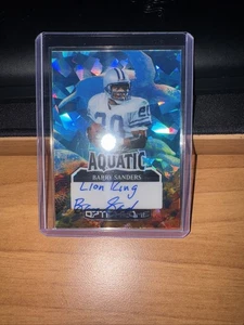 2025 Leaf Optichrome Football Barry Sanders König der Löwen Inschrift 1/1 blau Autogramm - Bild 1 von 2