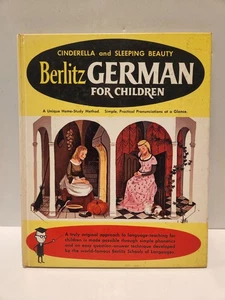 Berlitz German For Children Cinderella & Sleeping Beauty 1962 HC Free Shipping - Foto 1 di 9