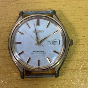 SEIKO BUSINESS-A 8346-8000 Day-Date Vintage Men's Watch From Japan - Picture 1 of 7