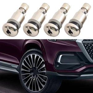 Long lasting Metal Valves for Car Rims Chrome Optics 11 3mm Size 4 Pack - Picture 1 of 12