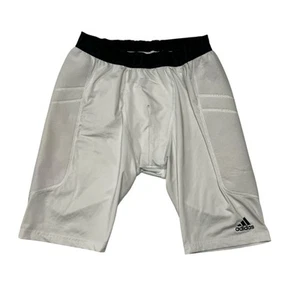 Adidas Uomo Taglia L Pantaloncini a Compressione Imbottiti Allenamento Activewear - Foto 1 di 9