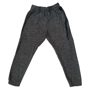 Spalding Boys Jogger Pants Medium Fleece Gray Zip Pockets Sweatpants Streetwear - Picture 1 of 11