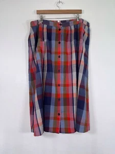 SEASALT CORNWALL Cotton Pebble Drop Multicoloured Button Up Midi Skirt UK 20 - Picture 1 of 12