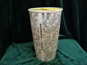 Starbucks Rodarte Ceramic Pixel Tumbler Travel Mug Lid 12 oz Cup 2012 Limited - Picture 1 of 5