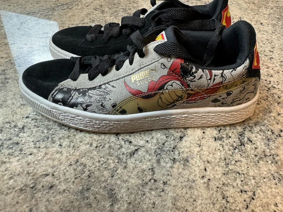 Zapatos Puma Gamuza DC Comics Superman 2015 Talla 4C Jóvenes Niños Superhéroe Patín Foto 1 de 4