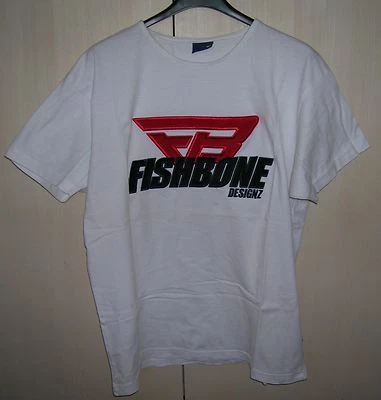 MAGLIA T- SHIRT FISHBONE FISH BONE  BIANCO TAGLIA M - Imagen 1 de 4