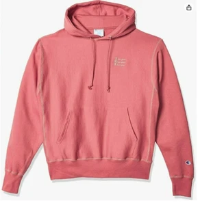 Neu mit Etikett Champion REVERSE WEAVE Hoodie PINK DREIFACH LOGO Kontrastnähte HERREN L - Bild 1 von 10